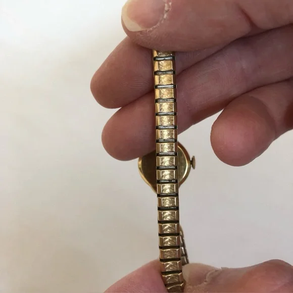 Vintage Hamilton S & W Ladies Watch 14k Gold Filled NOT Working Speidel Stretch - Picture 5 of 14